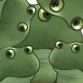 😃 frog, green, animal, cartoon, nature telegram sticker