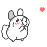 😘 кролик, милый, любовь, сердце, животное telegram sticker