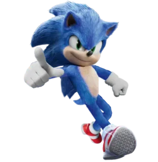 🦔 Sonic Соник в кино, видеоигра, синий ёж, киногерой, быстрый, мультяшный персонаж telegram sticker