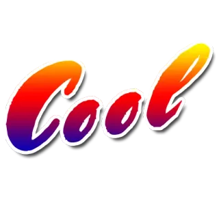 😎 Cool keren, gradien, teks, bergaya whatsapp sticker