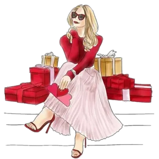 ❤️ femme, shopping, cadeaux, mode, style, cadeaux, fête telegram sticker