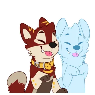 😋 perro, cachorro, dibujo animado, animal, lindo, feliz telegram sticker