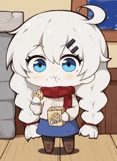 🥡 Cookies chibi, cute, cookie, winter, scarf, cartoon telegram sticker
