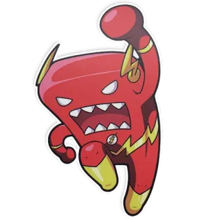 😤 The Flash supereroe, DC Comics, The Flash, velocista, rosso, fulmine telegram sticker