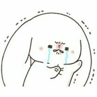 😭 piangere, triste, cartone animato, lacrime, carino telegram sticker