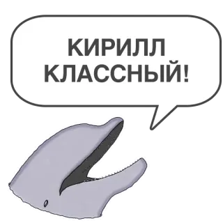 😎 КИРИЛЛ
КЛАССНЫЙ! delfín, animal, mar, mamífero, océano, Kirill, increíble whatsapp sticker