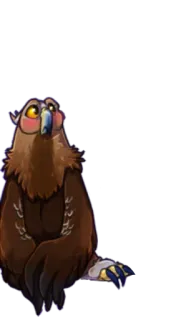🌚 coruja, pássaro, animal, fofo, desenho animado whatsapp sticker
