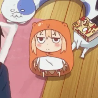 ✨ Umaru Doma Himouto! Umaru-chan umaru, anime, lindo, himouto, personaje, dibujos animados, sudadera con capucha telegram sticker