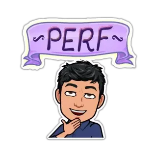 😍 PERF bitmoji, идеальный, идеал, мультфильм telegram sticker