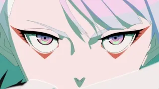 👀 Lucy Cyberpunk Edgerunners อนิเมะ, ไซเบอร์พังก์, เอจรันเนอร์ส, ผู้หญิง, ดวงตา telegram sticker