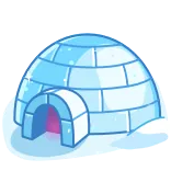 ❄️ иглу, снег, зима, лёд, холод, жилище, арктика whatsapp sticker