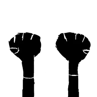 👍 puño alzado, protesta, resistencia, poder, solidaridad telegram sticker