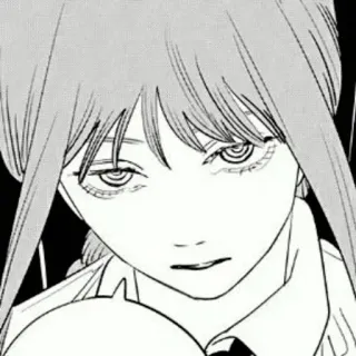 🤨 Makima Chainsaw Man anime, manga, woman, serious, character telegram sticker