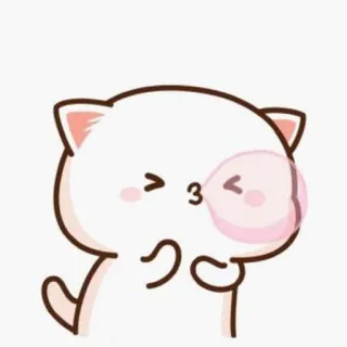 🐱 chat, mignon, adorable, bulle, dessin animé telegram sticker