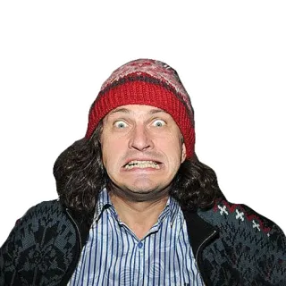 😬 мужчина, шляпа, портрет, смешное лицо, выражение лица telegram sticker