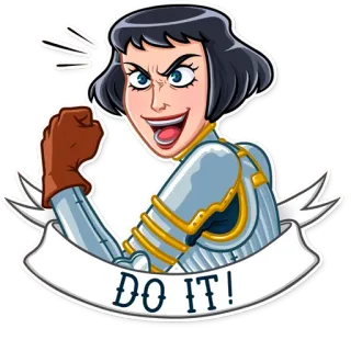 💪 DO IT! encouragement, motivation, feminist, determination, action, positive, girl power whatsapp sticker