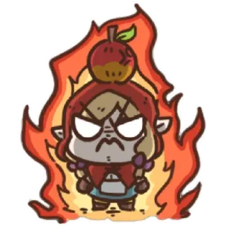 ⭐️ злой, эльф, огонь, стикер telegram sticker