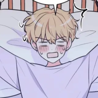 😳 Anime, Cartone animato, Assonnato, Stanco, Manhwa telegram sticker