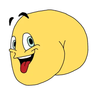 😛 emoji, rosto, desenho animado, amarelo whatsapp sticker