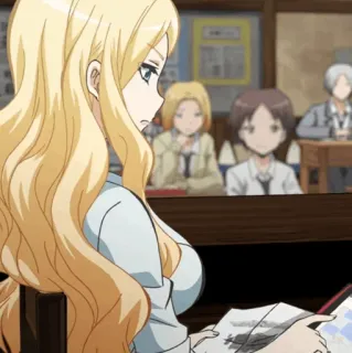 🌙 Irina Jelavić Assassination Classroom Anime, Nauczyciel, Blondynka, Irina Jelavić, Assassination Classroom telegram sticker