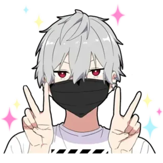 ✌️ アニメ, マンガ, キャラクター, イラスト, かわいい, 男の子 whatsapp sticker