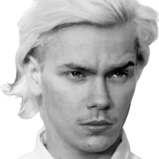 🤨 River Phoenix River Phoenix, actor, retrato, blanco y negro telegram sticker