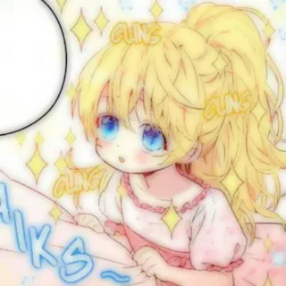 🎀 AIKS~ Anime, Manga, Mädchen, Süß, Blond, Funkeln whatsapp sticker