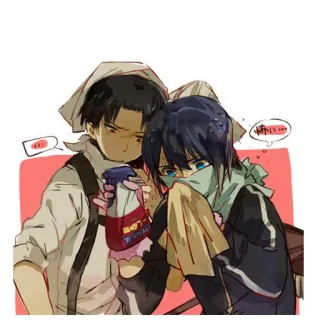 😦 何で?? anime, manga, illustration, cartoon, characters whatsapp sticker