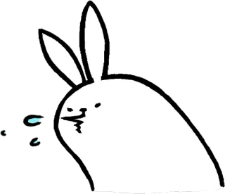 😒 rabbit, bunny, cute, animal, sticker telegram sticker