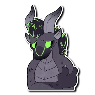 😣 naga, kartun, jari tengah, menyinggung telegram sticker