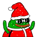 ❄️ Pepe the Frog пепе, лягушка, рождество, дед мороз, праздник telegram sticker