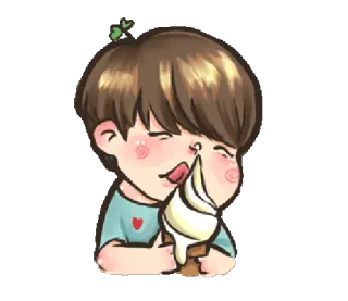 🍦 sorvete, criança, fofo, desenho animado, sobremesa, comida, feliz whatsapp sticker
