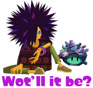 🤔 Wot'll it be? стикер, цитата, вопрос whatsapp sticker