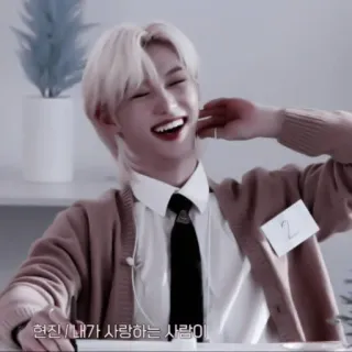 🐣 현진 / 내가 사랑하는 사람이 Person, lächelnd, K-Pop, Idol, männlich, Porträt telegram sticker