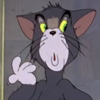 😑 Tom Cat Tom and Jerry chat, dessin animé, drôle, mème, Tom et Jerry, Tom telegram sticker