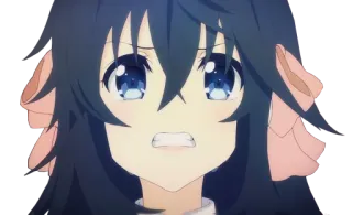 😢 Anime, Menina, Triste, Chorando, Desenho animado telegram sticker