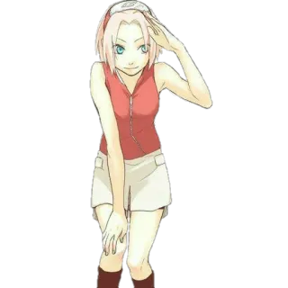 ✋ Sakura Naruto anime, manga, sakura, haruno sakura, naruto, ninja telegram sticker