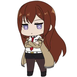 😐 anime, manga, chibi, cute, girl, female, cartoon whatsapp sticker