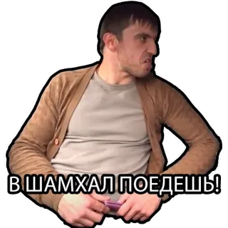 👮‍♀️ В ШАМХАЛ ПОЕДЕШЬ! ผู้ชาย, โกรธ, รัสเซีย, ชัมคัล telegram sticker