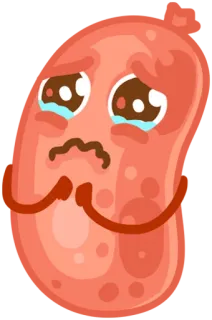 😥 sad, crying, cartoon, character, emoji, expression telegram sticker