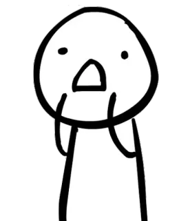 😫 boneco palito, chocado, assustado, desenho animado, rabisco, ilustração whatsapp sticker