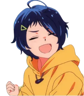 🤔 Ai Ohto Wonder Egg Priority Anime, Cartoon, Niedlich, Fröhlich, Mädchen, Figur telegram sticker