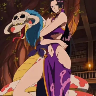 😡 Boa Hancock One Piece Anime, One Piece, Boa Hancock, Serpent, Personnage féminin, Manga telegram sticker