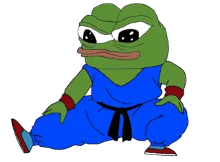 🥋 Pepe the Frog Pepe, żaba, mem internetowy, kreskówka telegram sticker