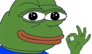 🐸 Pepe the Frog pepe, rana, meme, ok gesto telegram sticker