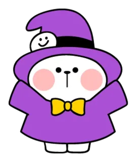 👻 królik, słodki, kreskówka, zajączek, zwierzę, naklejka telegram sticker