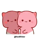 🌟 วรารักษ์ การ์ตูน, สัตว์, น่ารัก, สีชมพู, แมว telegram sticker