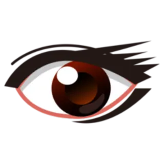 👁 eye, brown eye, human eye, anatomy, vision telegram sticker