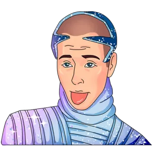 😛 sticker, retrato, persona, dibujo animado, ilustración telegram sticker
