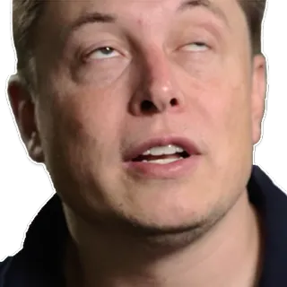 🤤 Elon Musk meme, funny, expression, face, reaction telegram sticker